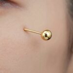 top 14k gold nostril stud