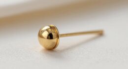 top 14k gold tragus stud