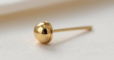 top 14k gold tragus stud