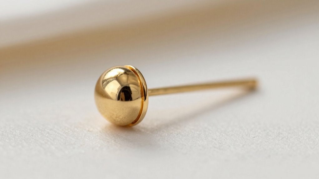 top 14k gold tragus stud