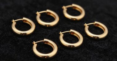 top 18k gold conch hoops
