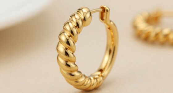 top 18k gold helix hoop