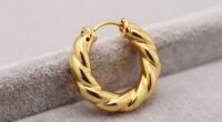 top 18k gold helix hoop