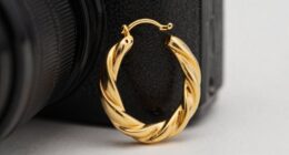 top 18k gold helix hoops