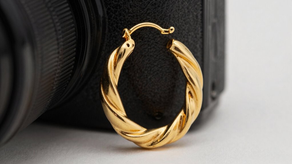top 18k gold helix hoops