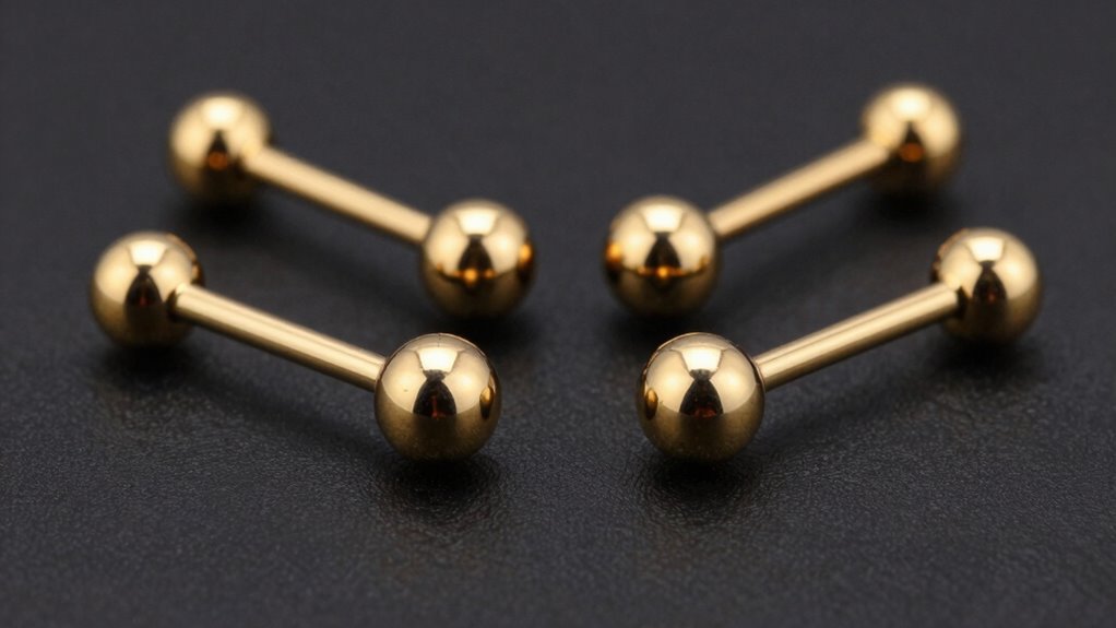 top 18k gold nipple barbells
