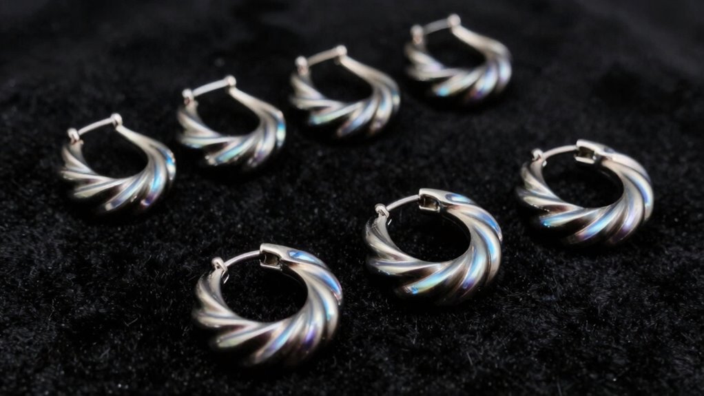 top niobium hoop earrings
