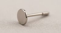 top titanium flat back stud