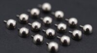 top titanium flat back studs