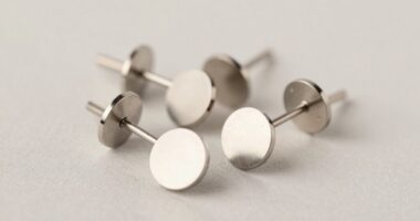 top titanium flat back studs