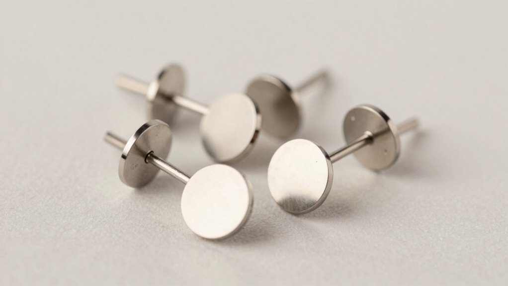 top titanium flat back studs