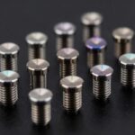 top titanium flat back studs