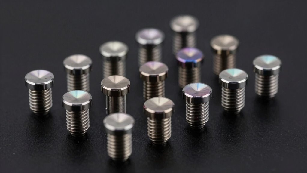 top titanium flat back studs