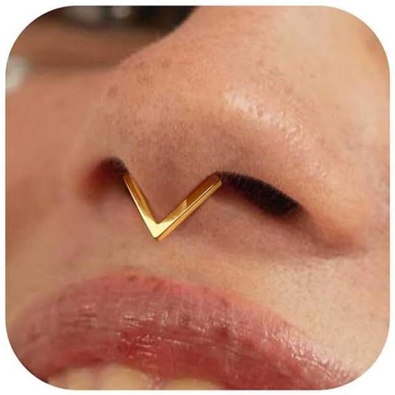 BodyBonita 16G Triangle Septum Nose Rings Jewelry