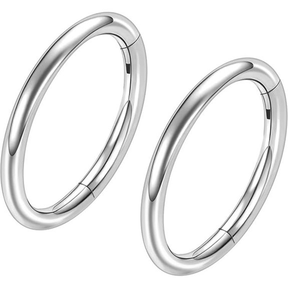 ONESING 2 Pack Surgical Steel Nose Rings for Women and Men