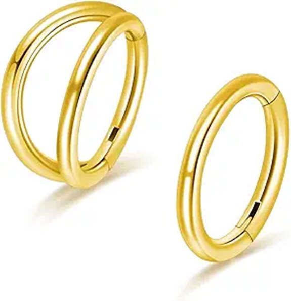 Titanium Nose Rings 2-Pack Multiple Sizes & Colors