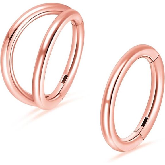 Titanium Nose Rings 2-Pack Multiple Sizes and Colors