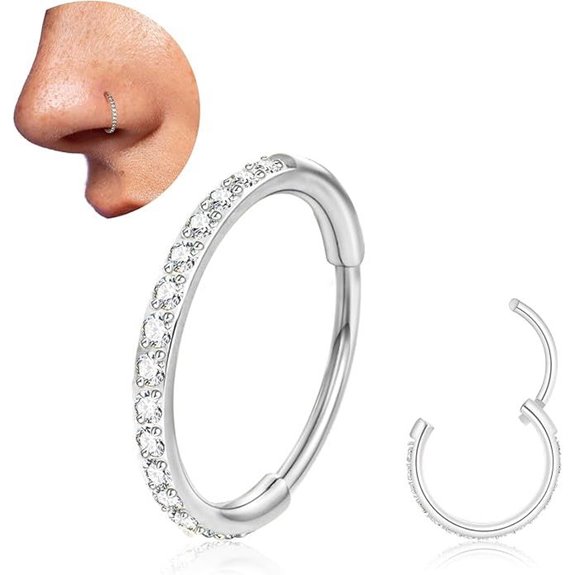 Titanium Nose Hoop Earrings for Men and Women