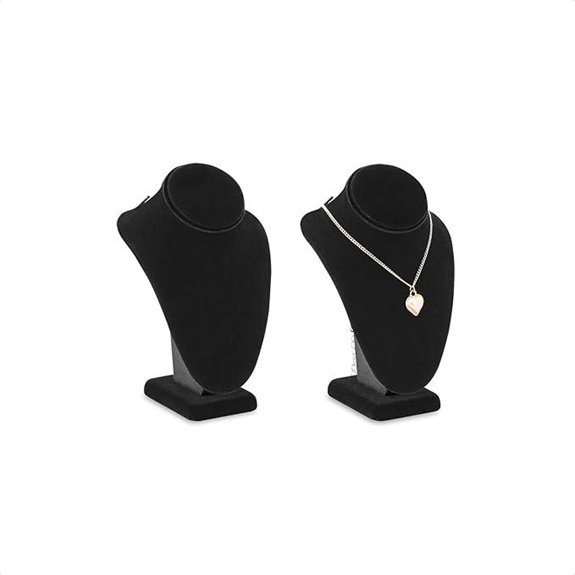 MOOCA Velvet Necklace Display Set with Adjustable Hooks