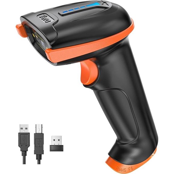 Tera Wireless 1D Laser Barcode Scanner (2.4Ghz & USB)