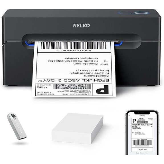 Nelko Wireless Bluetooth Thermal Shipping Label Printer