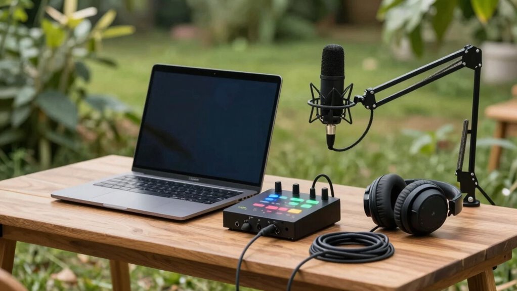portable quality organized recording setup