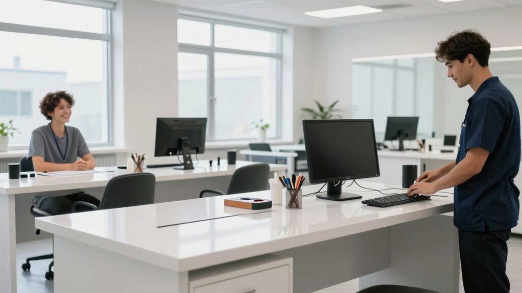 clean organized studio environment