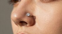 diamond nose studs suitable