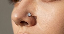 diamond nose studs suitable