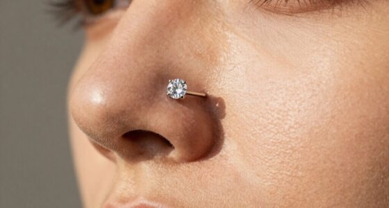 diamond nose studs suitable