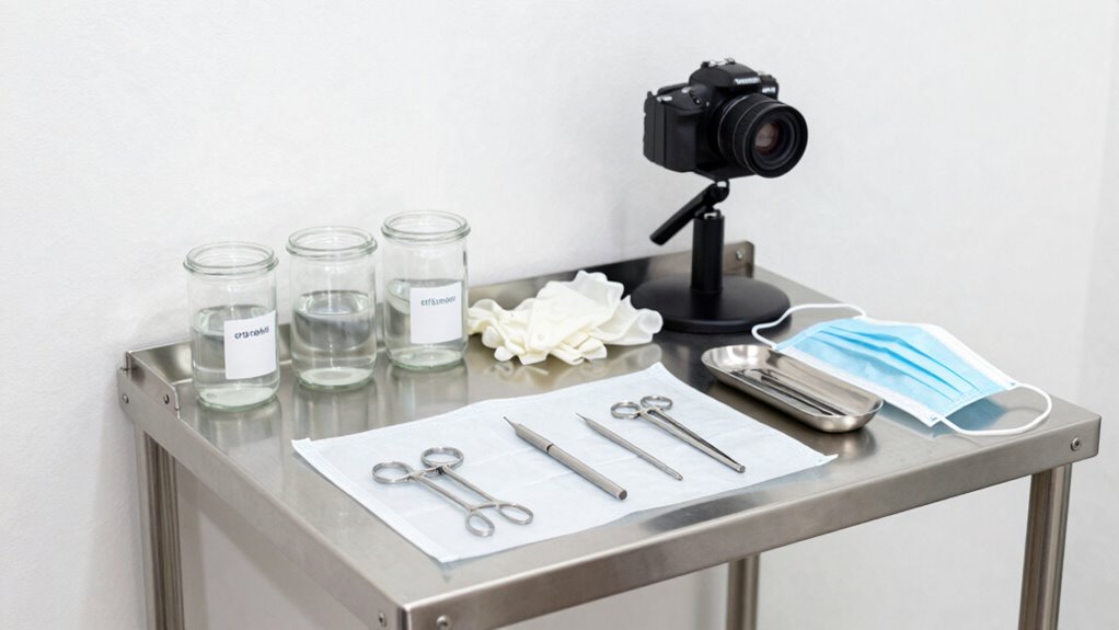 maintain sterile piercing environment