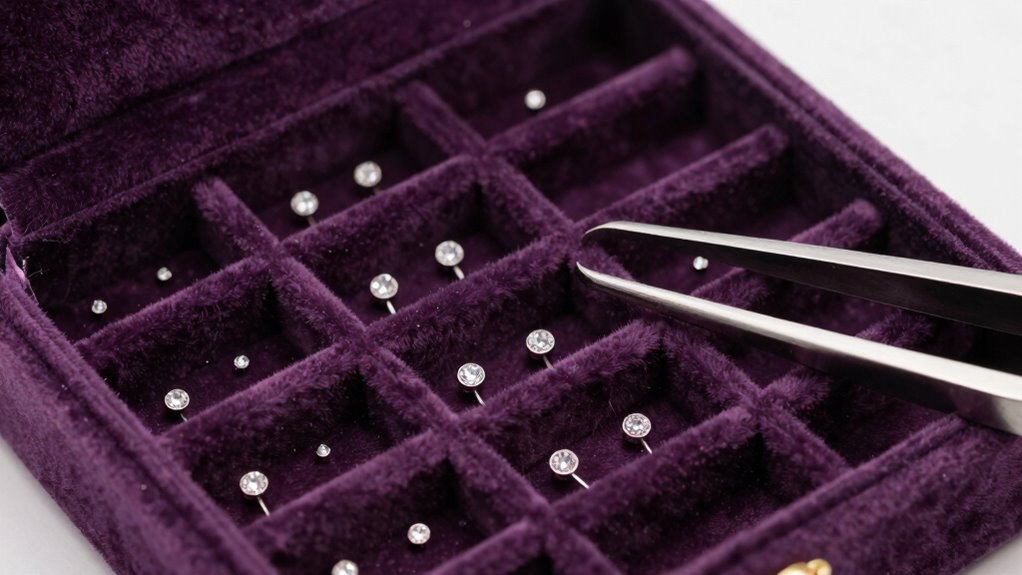 organized small jewelry storage