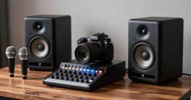 professional studio equipment setup
