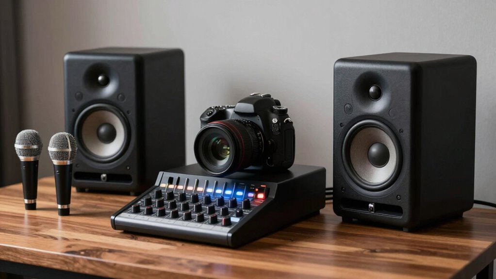 professional studio equipment setup