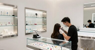 contemporary jewelry retail environment