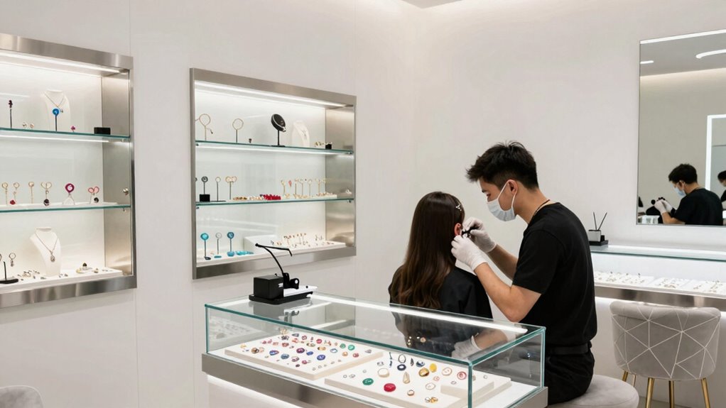 contemporary jewelry retail environment