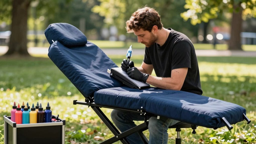 durable ergonomic tattoo chair