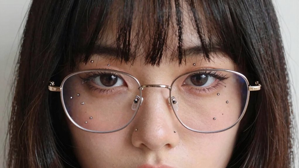 earring placement enhances facial harmony
