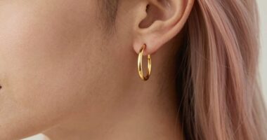 elegant hoop ear styling