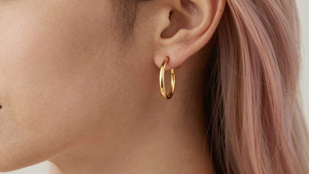 elegant hoop ear styling