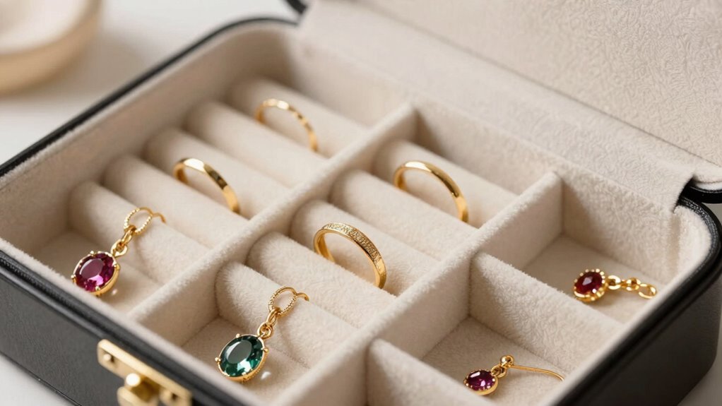 elegant organized jewelry storage