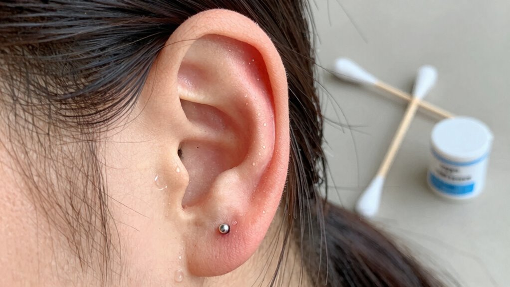 keep piercing dry and clean