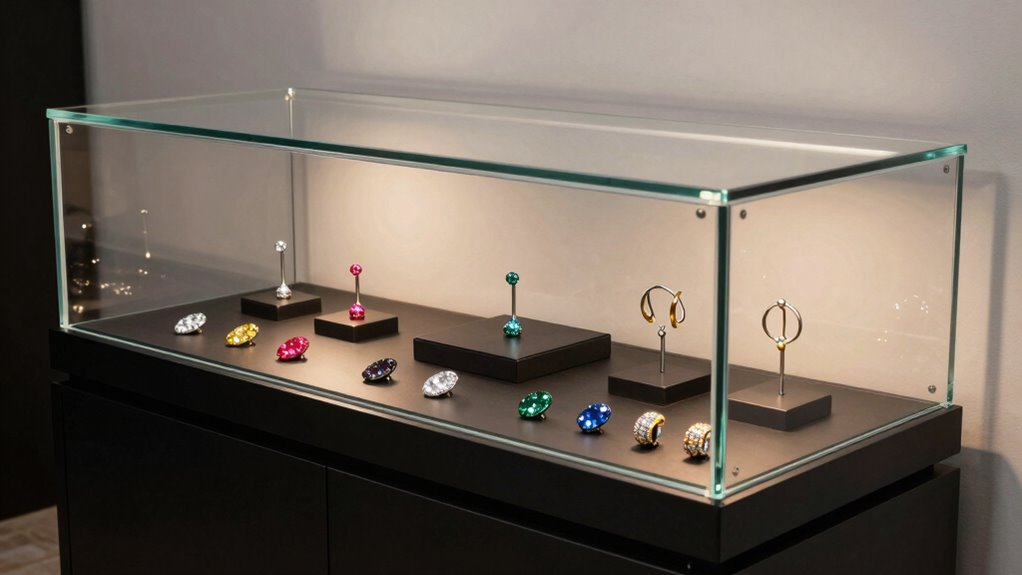 led lighting enhances jewelry displays