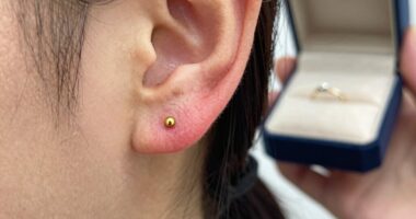 lobe piercing to jewelry upgrade