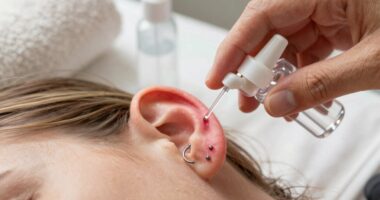 maintain healing piercing routine