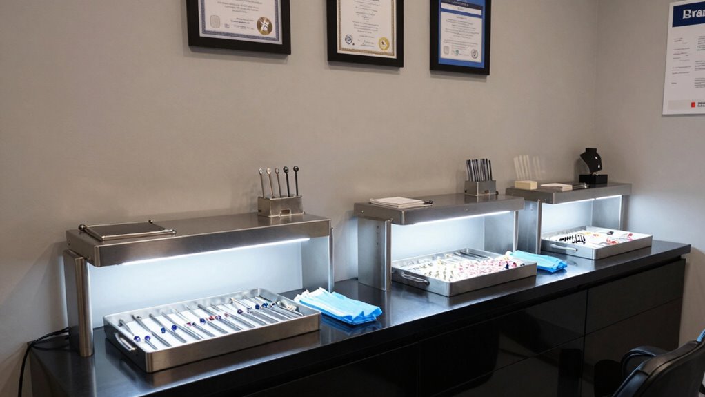 professional clean transparent piercing