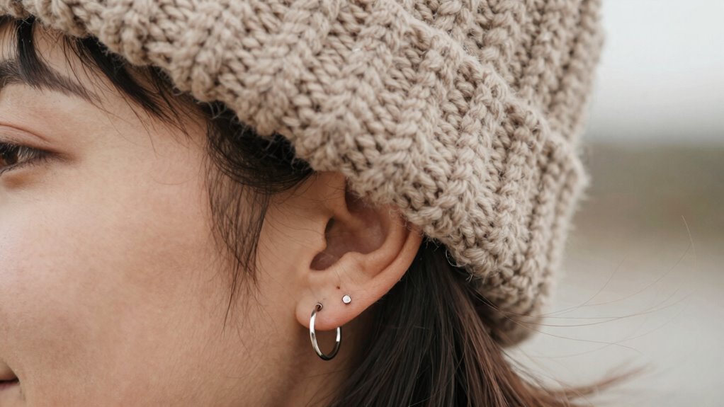 protect piercings with hats