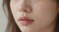 soft yet edgy facial piercing