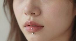soft yet edgy facial piercing