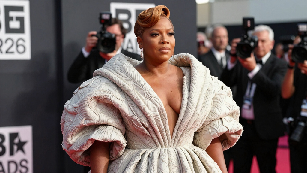 Queen Latifah’s Kilian Kerner Look Brings Textural Volume to the BET Awards 2026 Red Carpet